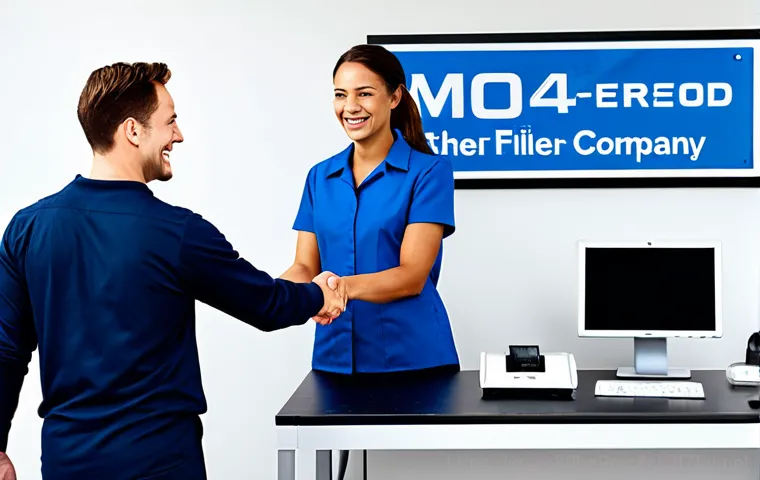 오정구 공장초기화복구 - "A clean and organized computer repair shop with a technician in a fully clothed, professional unifo...