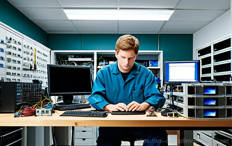 흥천면 STATUS_INVALID_THREAD - **Prompt:** "A friendly computer technician helping a senior citizen with their computer in a cozy l...