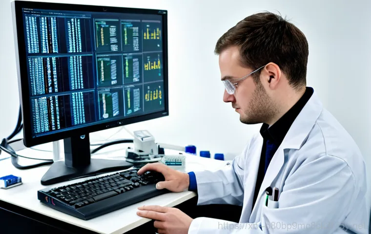 문산읍 PAGE_FAULT_IN_NONPAGED_AREA - Computer Repair Technician Assisting a Senior Citizen**

"A professional male computer repair techni...