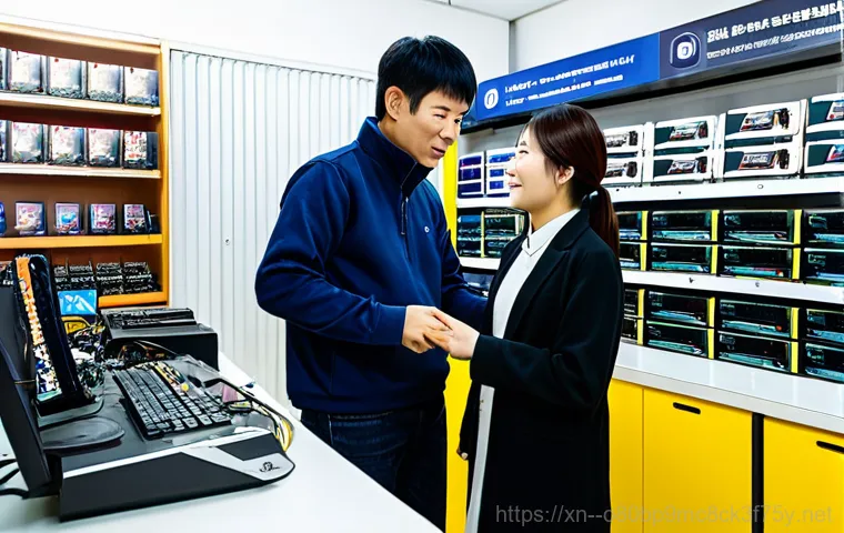 교동면 그래픽카드조립 및 교체수리 - "A friendly computer technician in Kyodong-myeon, wearing a professional uniform, is installing a gr...