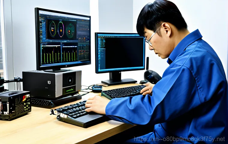 교동면 그래픽카드조립 및 교체수리 - "A customer in Kyodong-myeon, dressed in modest casual wear, is receiving consultation from a techni...