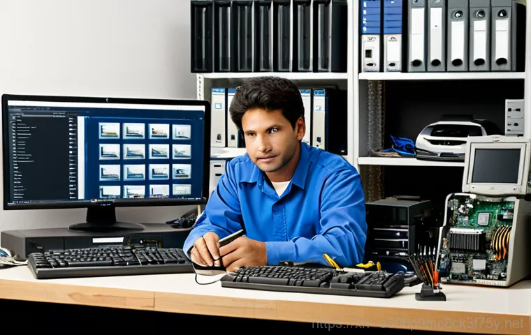 구미동 VENDOR_DEFINED_ERROR - **

"A friendly computer repair technician, wearing a professional uniform, helping a customer in th...