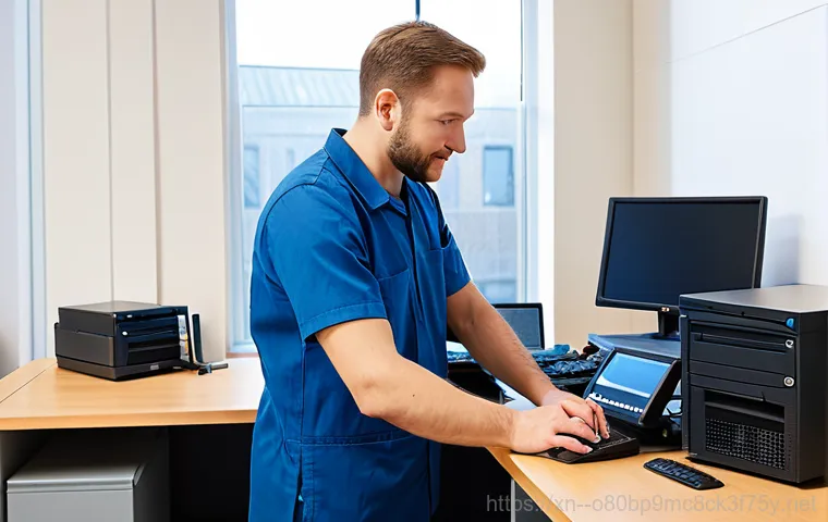 연지동 파일서버출장방문수리점 - "A clean and organized office environment with a computer displaying a data recovery screen, a conce...
