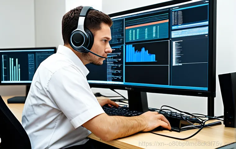 궁정동 HARDWARE_INTERRUPT_STORM - **

"A friendly computer repair technician wearing a professional uniform, helping a customer at the...