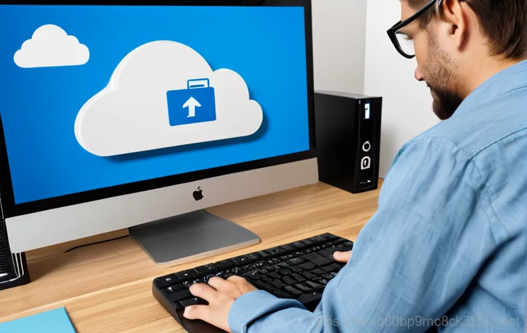 어둔동 STATUS_DISK_WRITE_FAILURE - "A technician in professional attire, diagnosing a computer displaying a 'STATUS_DISK_WRITE_FAILURE'...