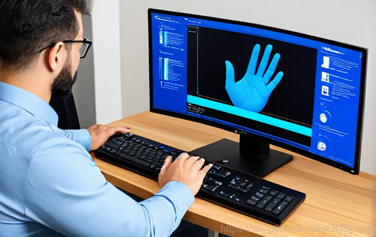 금석동 블루스크린 - "A friendly computer technician assisting a senior citizen in a comfortable living room, showing her...