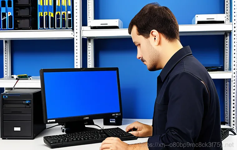 금석동 블루스크린 - "A professional IT expert remotely troubleshooting a computer displaying a blue screen for a client ...