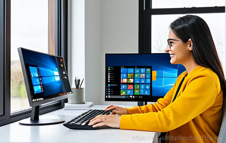 방산동 윈도우10 windows10 재설치 포맷  초기화 - **Prompt:** A before-and-after comparison image showcasing a slow, cluttered computer screen versus ...