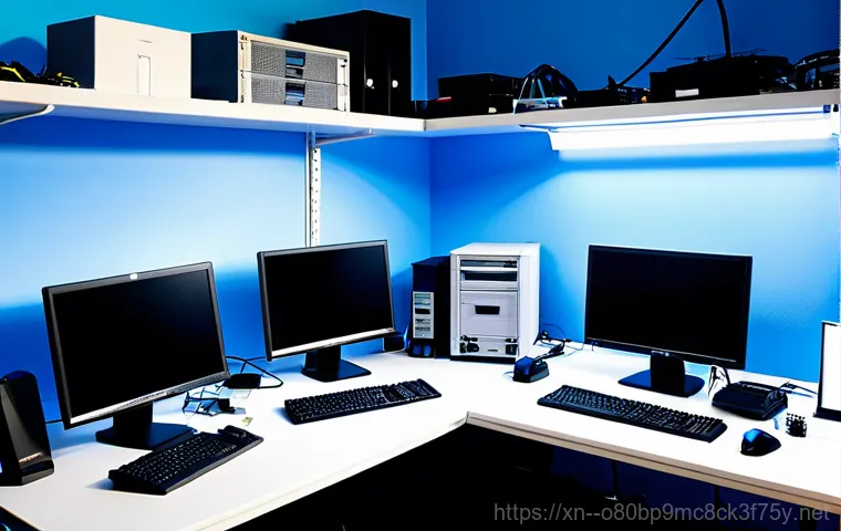 별내동 WATCHDOG_VIOLATION - "A friendly computer technician, fully clothed in a professional uniform, helping a customer in a br...