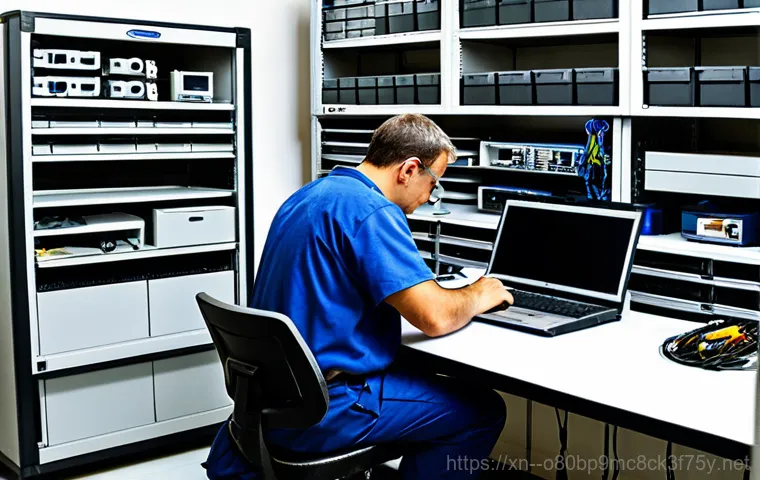 청운동 HARDWARE_INTERRUPT_STORM - "A friendly computer repair technician in professional attire, assisting a woman in her home office ...
