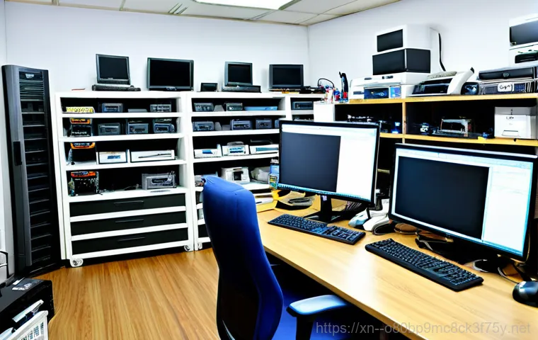 백사면 DRIVER_CAUSED_SYSTEM_CRASH - **Image Prompt:** A friendly computer technician (Dongnehyung Computer) in Baeksamyeon fixing a desk...