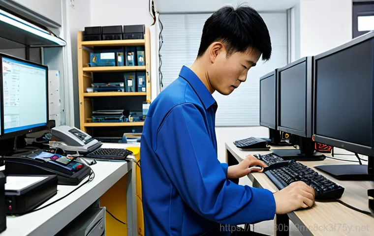 증산동 파일서버출장방문수리점 - **

"A friendly IT technician, fully clothed in a professional uniform, repairing a file server in a...