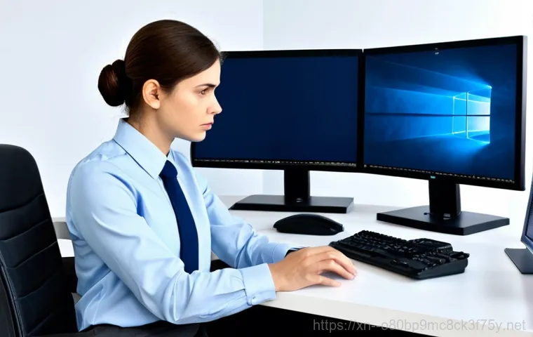 마포구 본체 꺼졌다 켜졌다 할때 - **Prompt:** A computer repair technician in a clean workshop, diagnosing a desktop PC. The technicia...