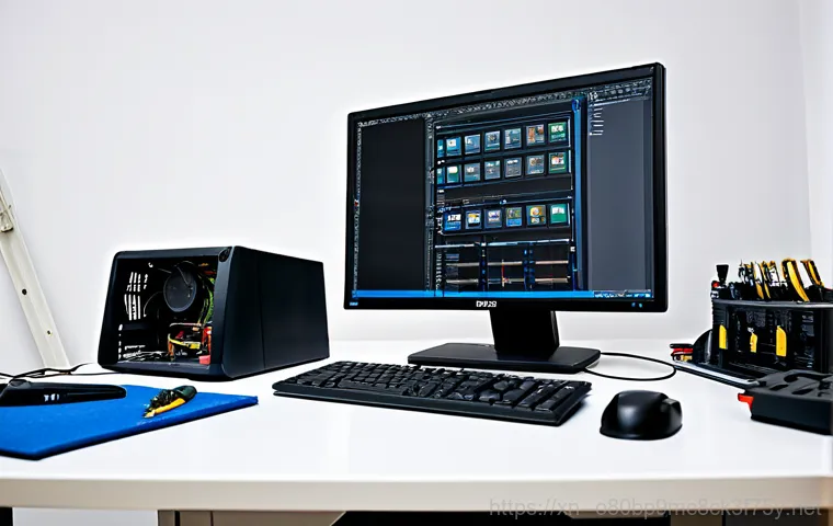 화도읍 STATUS_KERNEL_DEVICE_ERROR - **Subject:** A data recovery specialist working in a clean, organized laboratory.
    **Clothing:** ...