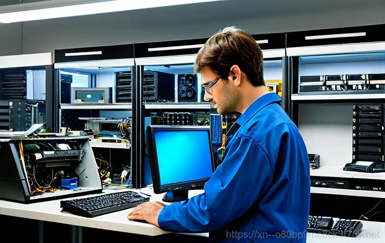 상록구 STATUS_KERNEL_MODULE_FAILURE - **Prompt:** "A friendly computer expert, fully clothed, providing remote support via a laptop, helpi...
