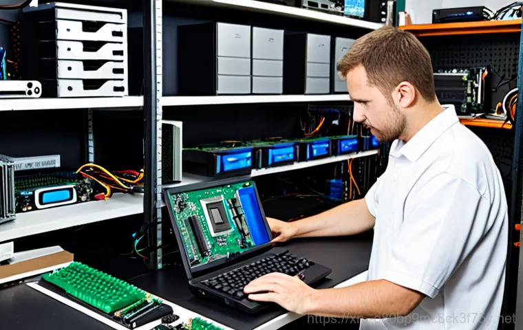 군자동 NMI_HARDWARE_FAILURE - **Prompt:** A friendly, approachable computer repair technician wearing a clean, professional unifor...