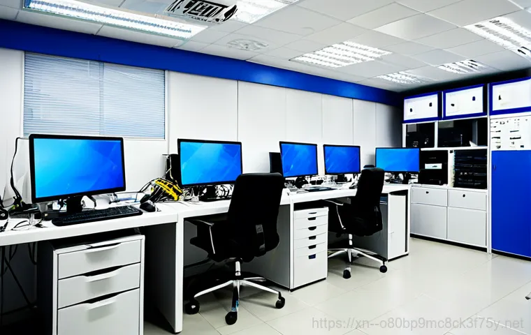 대흥동 THREAD_STUCK_IN_DEVICE_DRIVER - A computer repair technician assisting a customer in Daeheung-dong, South Korea, fixing a computer i...