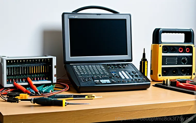 상현동 CLOCK_WATCHDOG_TIMEOUT - **Prompt:** A professional computer technician, fully clothed in a clean uniform, diagnosing a deskt...