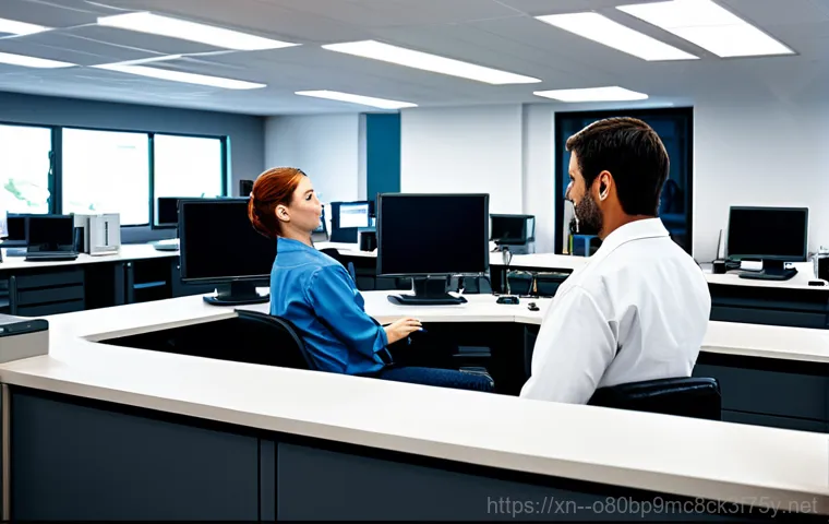 산림동 STATUS_DEVICE_OFFLINE - "A friendly IT support person assisting a customer with a computer issue remotely, using a remote ac...