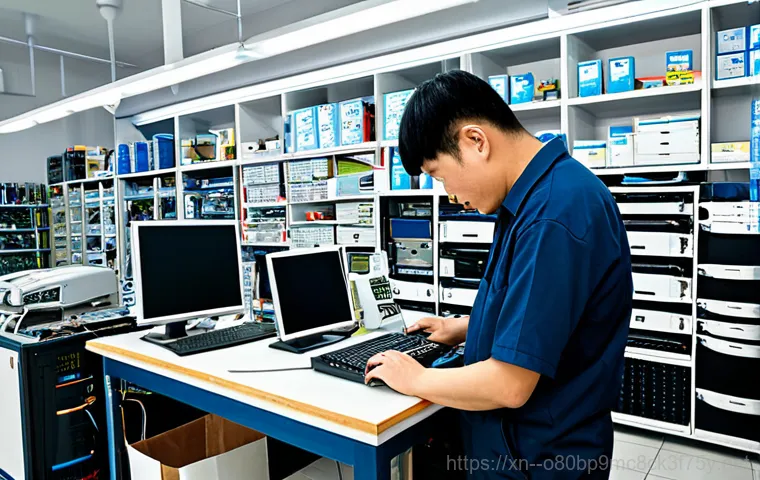 창천동 STATUS_FLOAT_OVERFLOW - "A friendly IT expert assisting a senior citizen with computer issues in their 창천동 home, fully cloth...