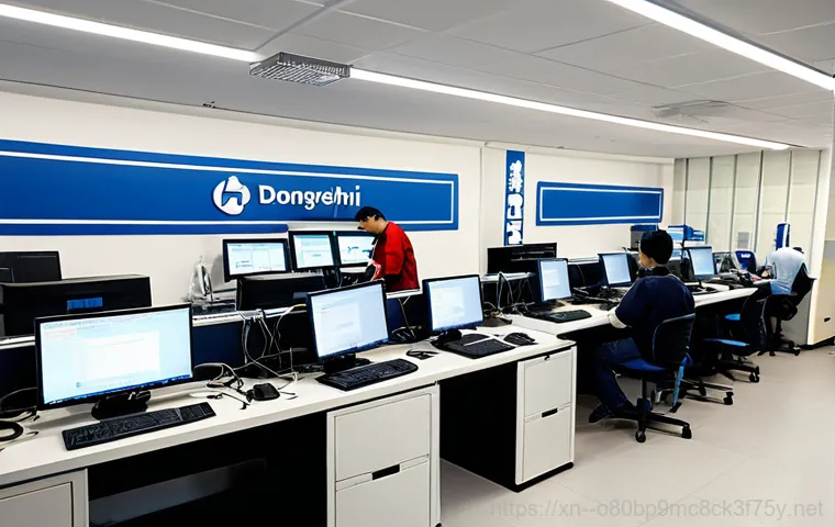 갈매동 부팅불가 - "A friendly and professional computer technician, fully clothed in appropriate work attire, assistin...