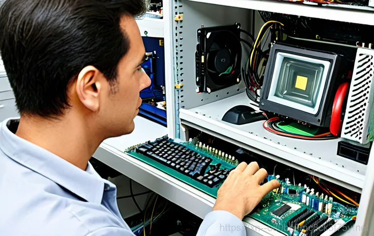 인수동 STATUS_UNSUCCESSFUL - Prompt 1: Computer Repair Scene**
