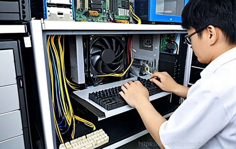 돈의동 cpu조립 및 교체수리 - Professional CPU Upgrade Consultation**

"A friendly computer technician assisting a customer at a b...