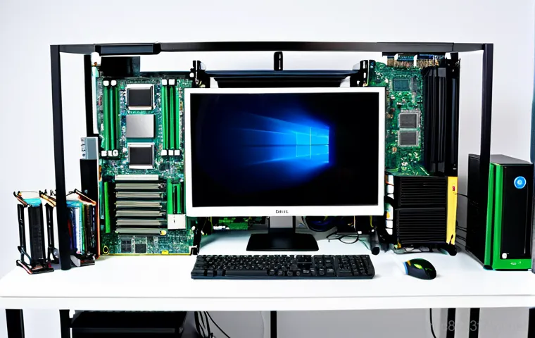 박달동 pc에 문제가 발생하여 다시 시작해야 합니다 - A friendly, approachable computer repair technician, "Dongnehyung," wearing a clean, professional un...