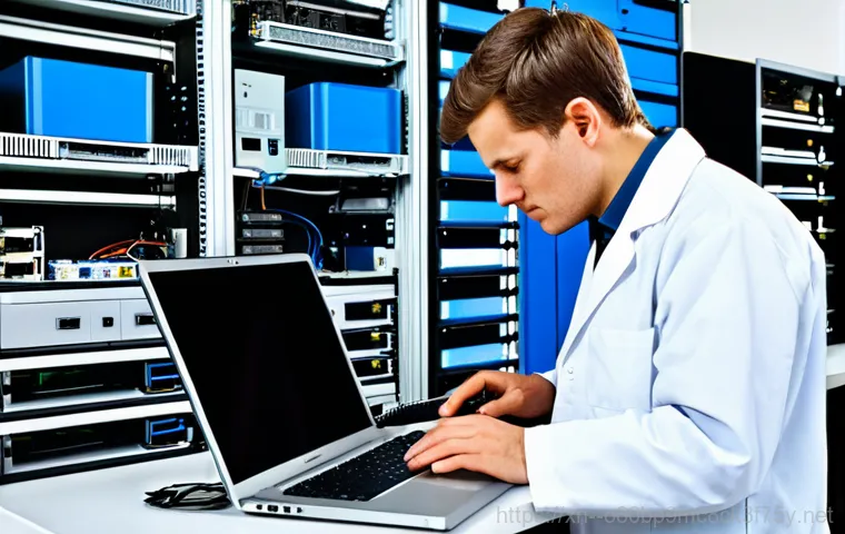 하거동 STATUS_INVALID_PAGE - **Prompt:** A friendly computer technician, fully clothed in professional attire, assisting a senior...