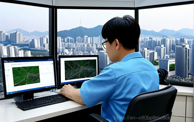 검산동 STATUS_MODULE_NOT_FOUND - "A clean and organized computer repair shop in Seoul, with a technician working diligently at a desk...