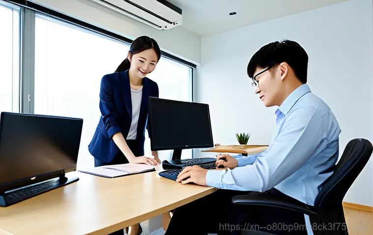 청덕동 파일서버출장방문수리점 - **Prompt:** "A clean and organized server room in Cheongdeok-dong, featuring a modern file server ra...