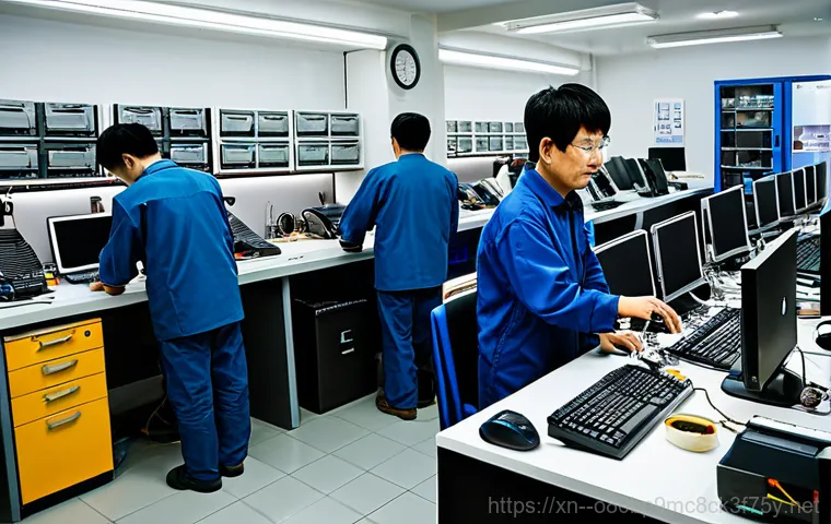 초지동 STATUS_FLOAT_UNDERFLOW - **Image Prompt:** A friendly, approachable computer technician, fully clothed in professional attire...