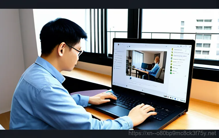 다산동 STATUS_INVALID_OBJECT - **Prompt:** An IT professional, wearing modest business attire, troubleshooting a computer in a smal...