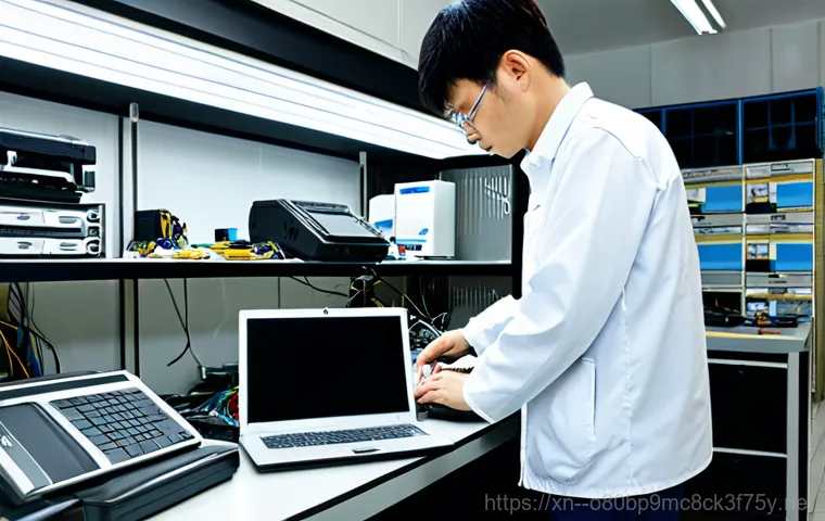 신모산동 STATUS_KERNEL_LOG_FAILURE - **Prompt:** A friendly computer technician, fully clothed in professional attire, assisting a senior...