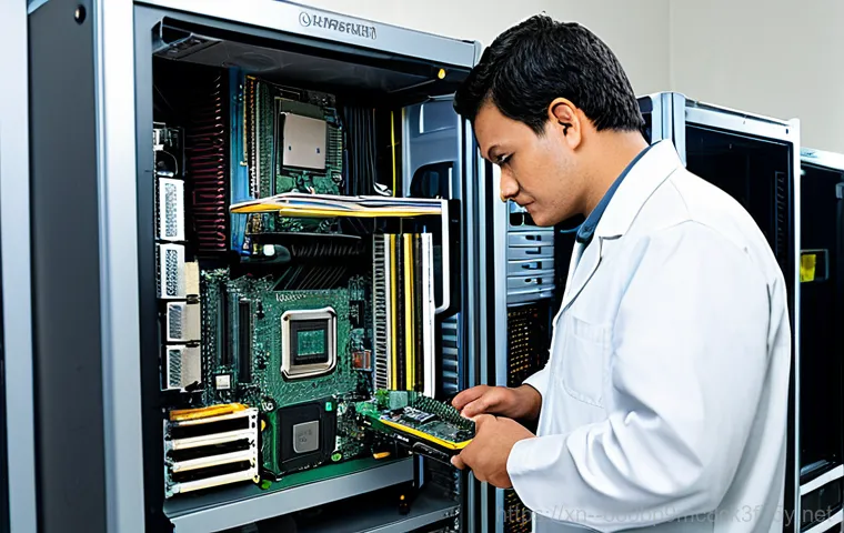 효창동 STATUS_INVALID_PARAMETER - **Prompt:** A friendly computer technician, fully clothed in professional attire, helping a customer...