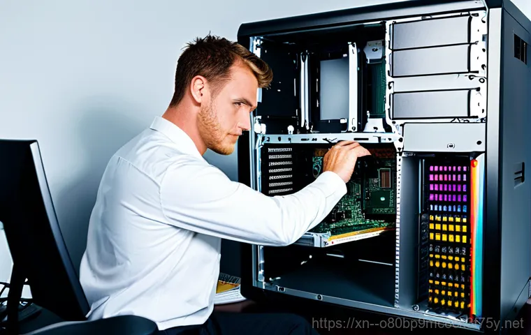 옥련동 블루스크린 - Data Recovery Success**

Prompt: A close-up shot of a computer screen displaying recovered files, wi...