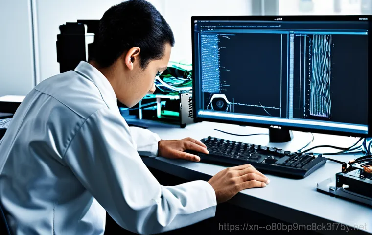 송촌동 UNEXPECTED_KERNEL_MODE_TRAP - **Prompt:** A well-organized computer repair shop in Songchon-dong, showcasing various computer part...