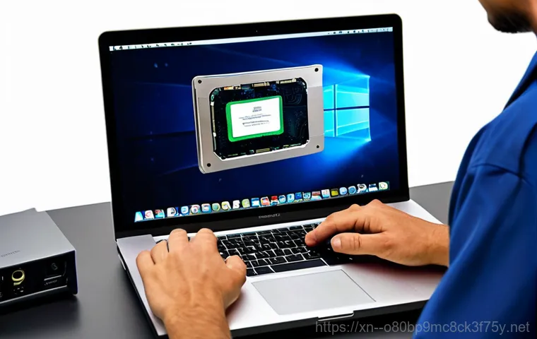 이화동 맥북프로 판매 및 수리 - Macbook Pro Upgrade - RAM Installation**

A close-up shot of hands (well-formed hands, proper finger...