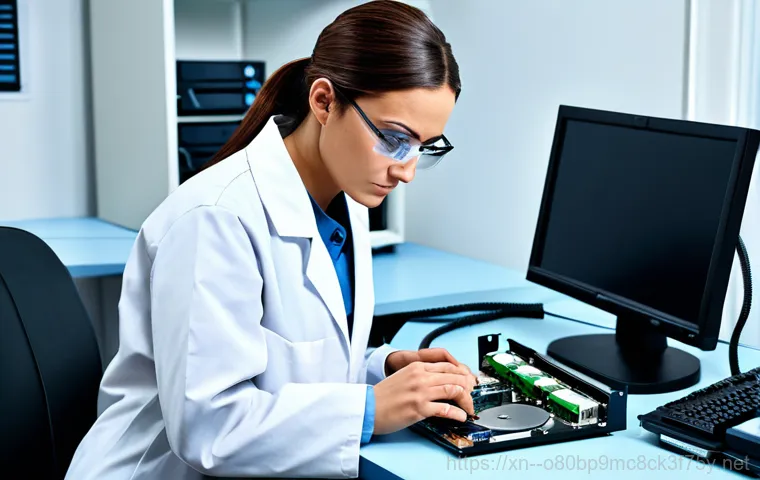 범박동 컴퓨터 desktop 출장방문수리점 - "A friendly technician wearing a clean, professional uniform, repairing a desktop computer in a brig...