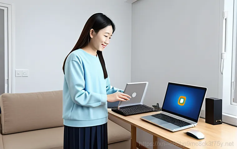 구성동 NAS출장방문수리점 - **Prompt:** A well-organized home office in Guseong-dong, featuring a NAS device with a clear user i...