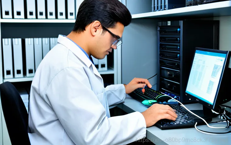 우정읍 STATUS_IO_TIMEOUT - "A friendly computer technician, fully clothed in professional attire, helping a 우정읍 resident with t...