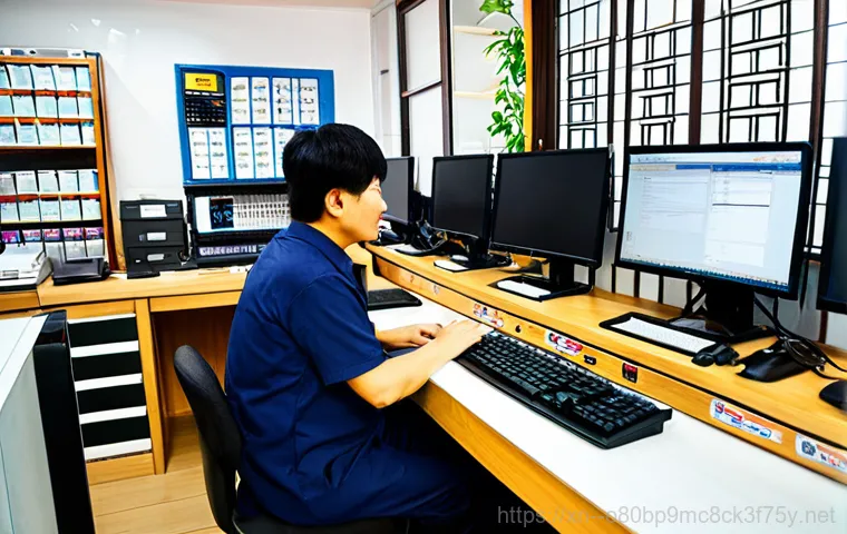 신사동 STATUS_DISK_READ_FAILURE - "A detailed close-up shot of computer hardware, specifically focusing on SATA cables and a hard driv...