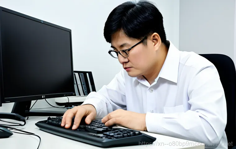 원흥동 STATUS_MODULE_NOT_FOUND - A friendly IT technician in Wonheung-dong, Seoul, assisting a senior citizen with their computer, fu...