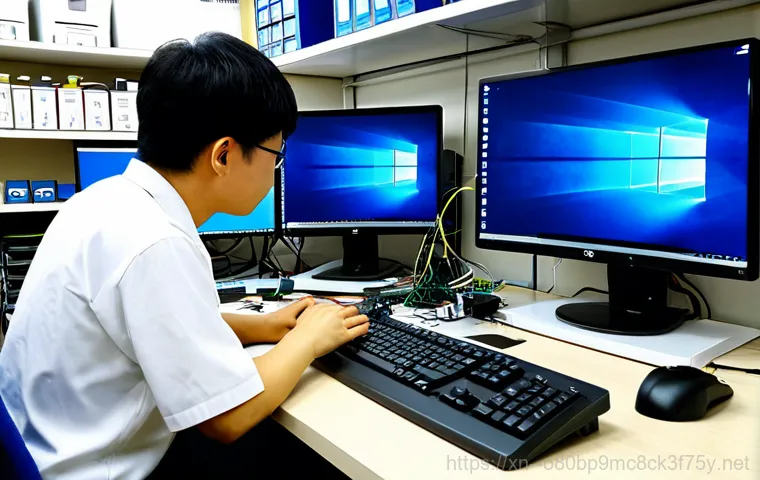 도촌동 STATUS_KERNEL_DEBUG_FAILURE - A friendly computer technician in Dongchon-dong, South Korea, wearing a clean, professional uniform,...