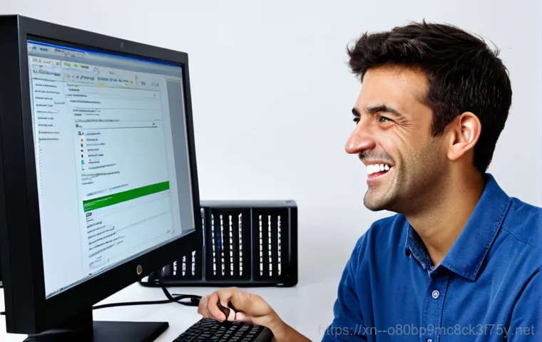 구갈동 STATUS_KERNEL_DEVICE_ERROR - **Prompt:** "A friendly computer technician in professional attire, diagnosing a desktop computer in...