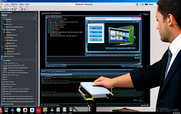 인헌동 THREAD_STUCK_IN_DEVICE_DRIVER - **Prompt:** "A clean and organized computer repair shop interior, fully clothed technicians working ...