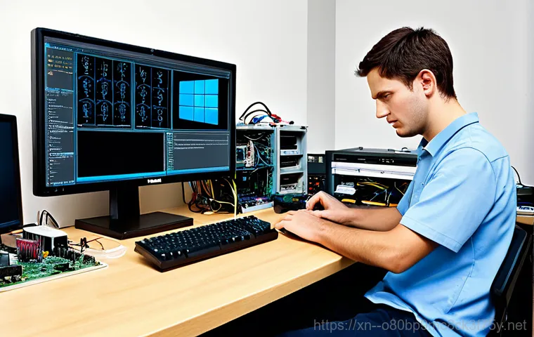 목동동 STATUS_IMAGE_CORRUPTION - Remote Support Session**

"A helpful IT support specialist is remotely accessing a computer screen, ...