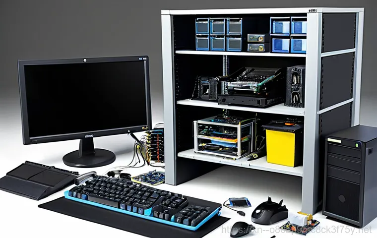 별양동 블루스크린 - "A computer repair shop interior, featuring a technician in a professional setting, assisting a conc...