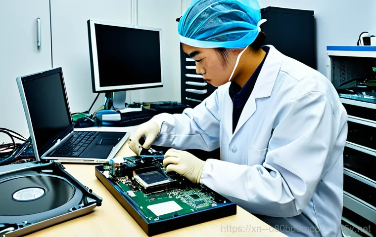 신모산동 STATUS_DISK_NOT_INITIALIZED - "A customer in Shimosan-dong is consulting with a friendly computer repair expert about data recover...