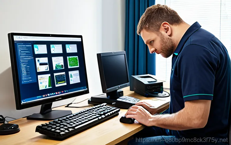도림동 HARDWARE_INTERRUPT_STORM - Computer Repair Service**

"A computer repair shop interior, featuring a technician working on a des...